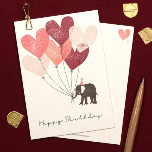 Kaart | Olifant Happy Birthday