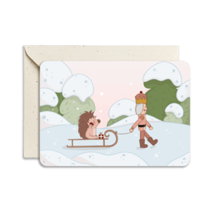 Wenskaart | Sleighing by to say hi!