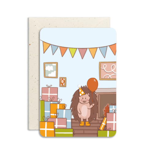 Wenskaart | Slingers en Cadeaus